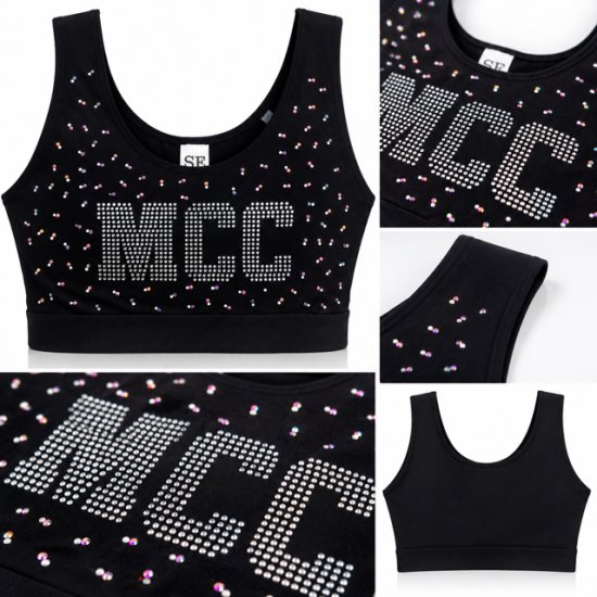 MCC Top Crop Sport Doppelpunkt - einseitg bedruckt